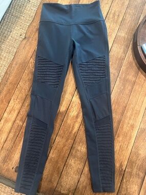 ALO Yoga Gray Moto Leggings